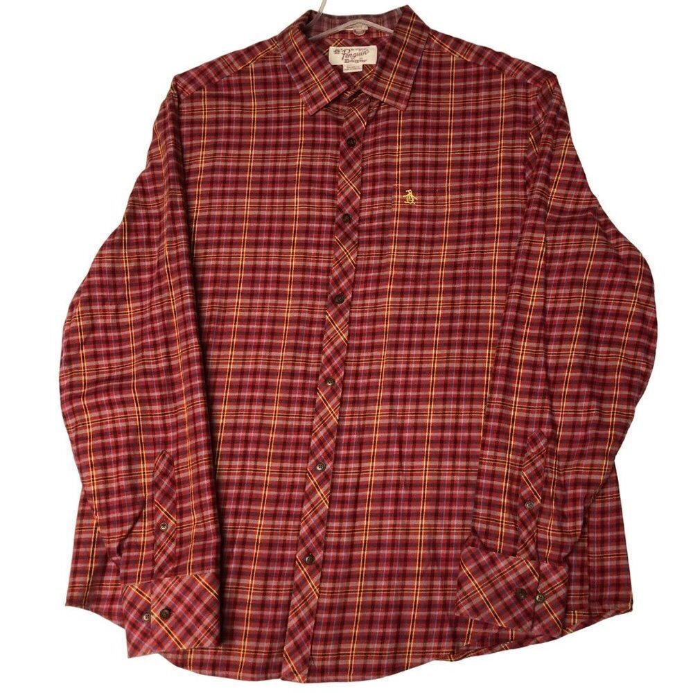 ORIGINAL PEGUIN BY MUNSINGER MENS CLASSIN FIT FLANNEL SHIRTS XL